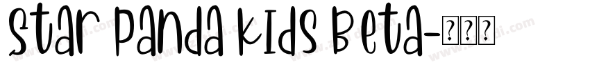 Star Panda Kids Beta字体转换